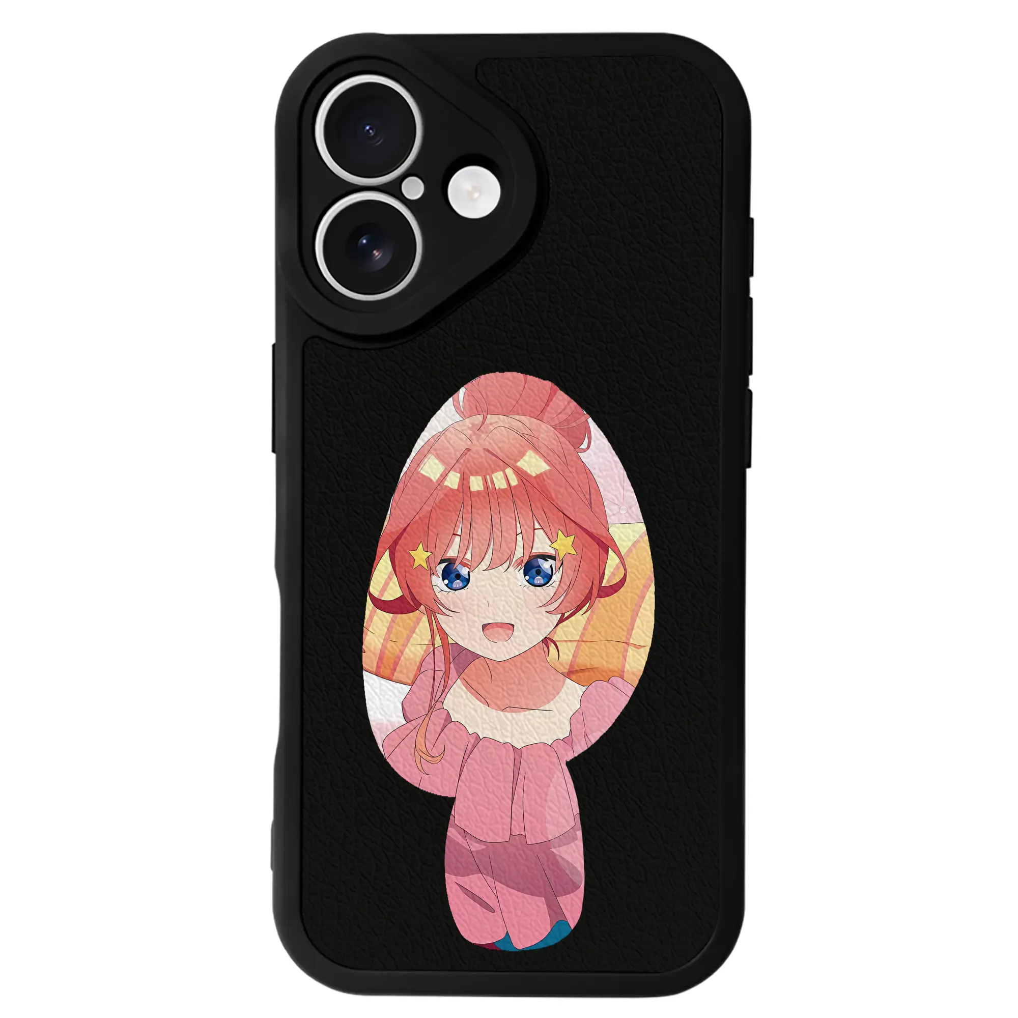 五等分の花嫁 グッズ 中野 五月 - IPhone 16シリーズ対応 ・ シリコンスマホケース ・ レザー調 ・ 高精度フィット ・ 耐衝撃 ・ ワイヤレス充電対応 ・ 精密カット